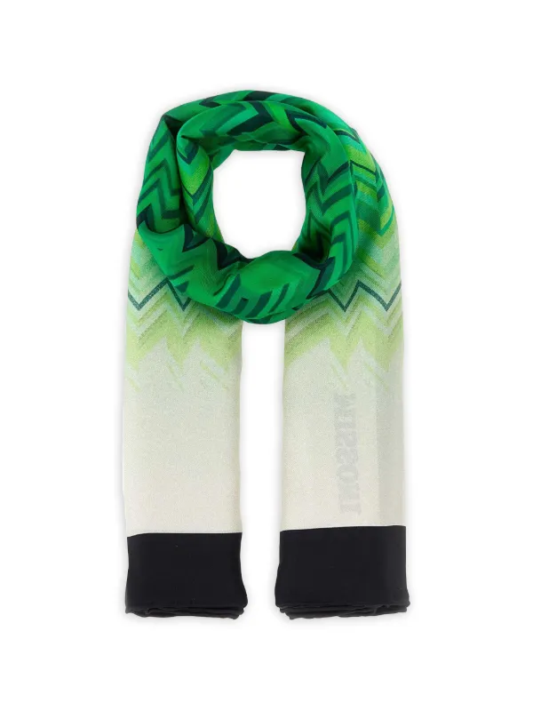Missoni Zigzag-print Scarf in Green