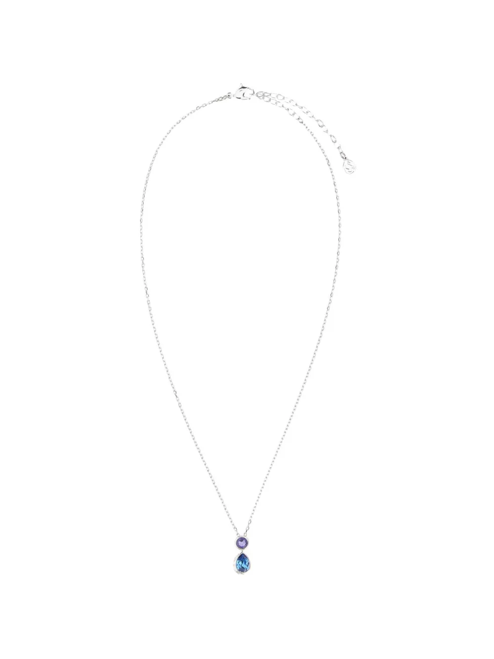 Swarovski Chroma crystal-pendant necklace - Silber