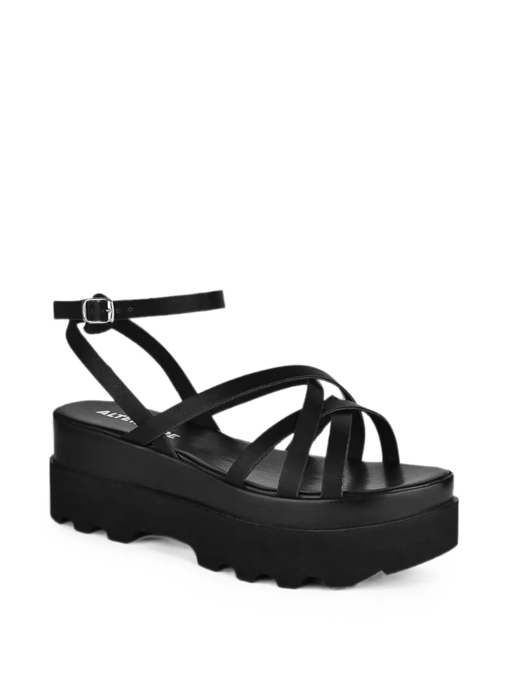 Altercore Dolo strappy platform sandals Zwart