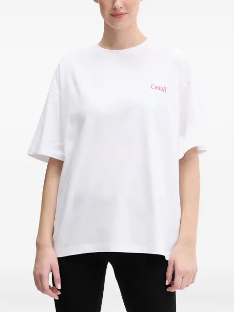 Casall logo-print drop-shoulder T-shirt