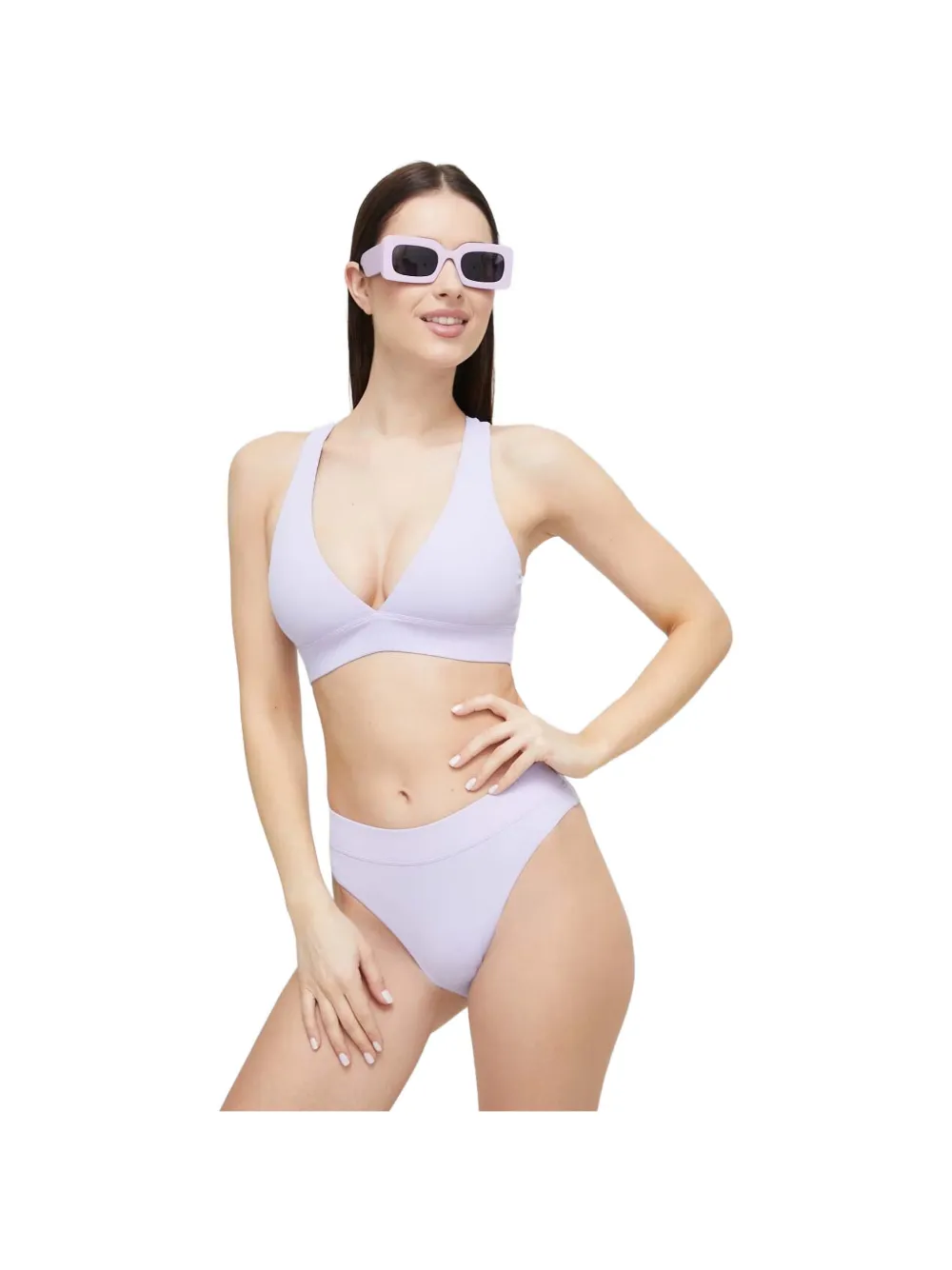 Casall haut de bikini à col en V et bretelles croisées - Violet