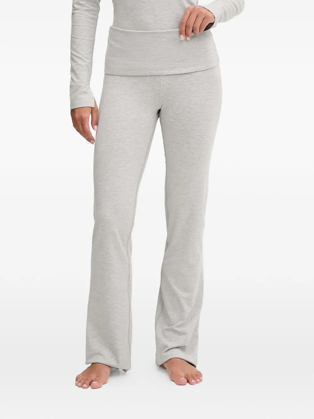 Casall logo-embroidered flared track pants