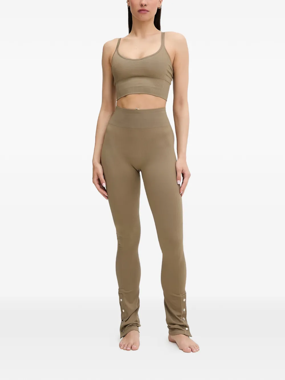 Casall Geribbelde legging Bruin