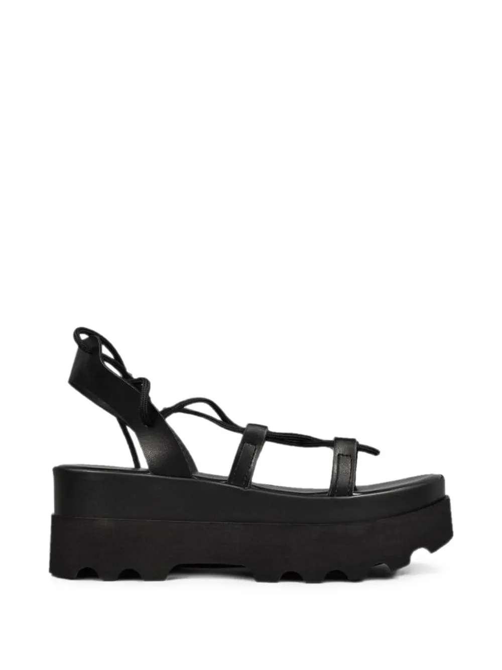 Altercore Sue lace-up platform sandals Zwart