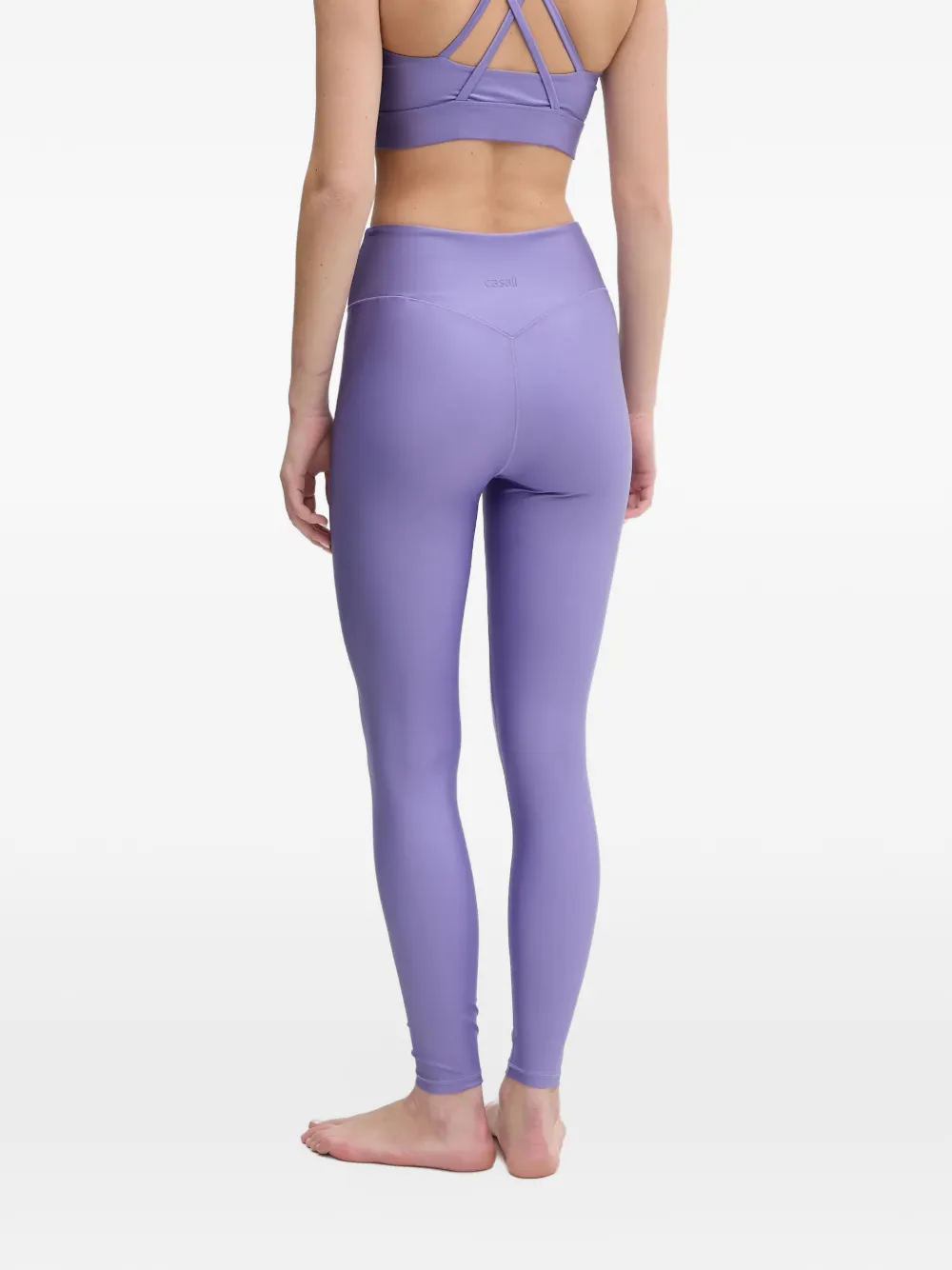 Casall Glitz logo-print high-waisted leggings Paars