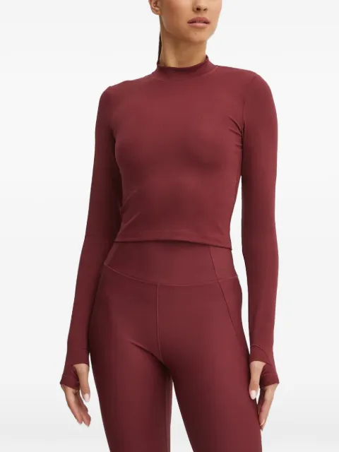 Casall ribbed-knit thumb-slot yoga top