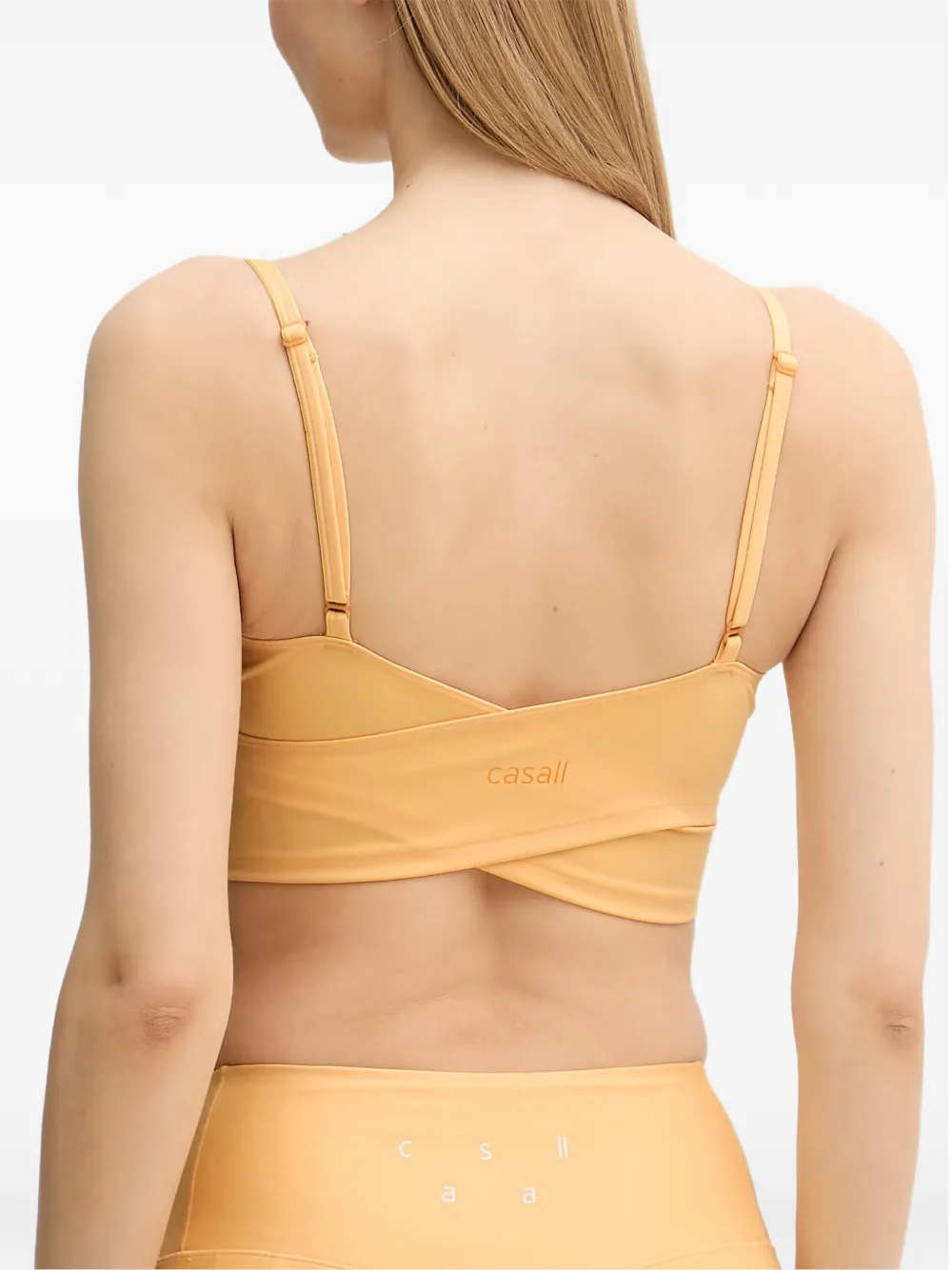 Casall Sport-bh met wikkel-design Geel