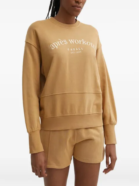 Casall logo-embroidered dropped-shoulder sweater