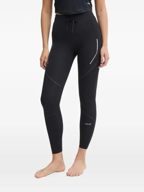 Casall laser-cut drawstring-fastening performance leggings