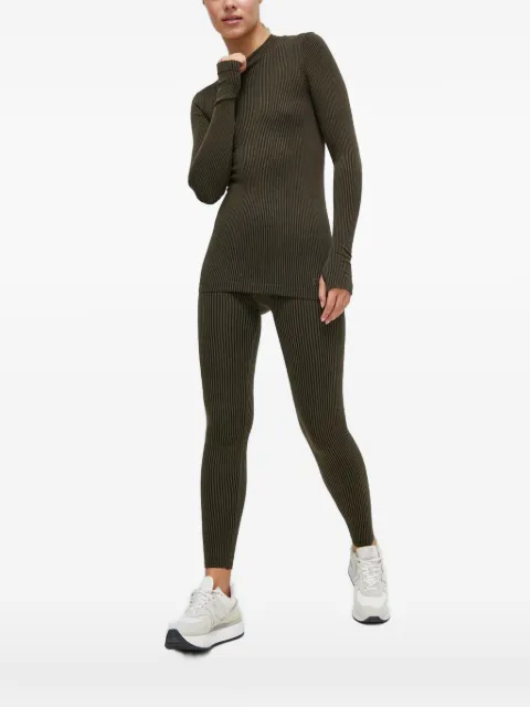 Casall ribbed-knit thumb-slot top