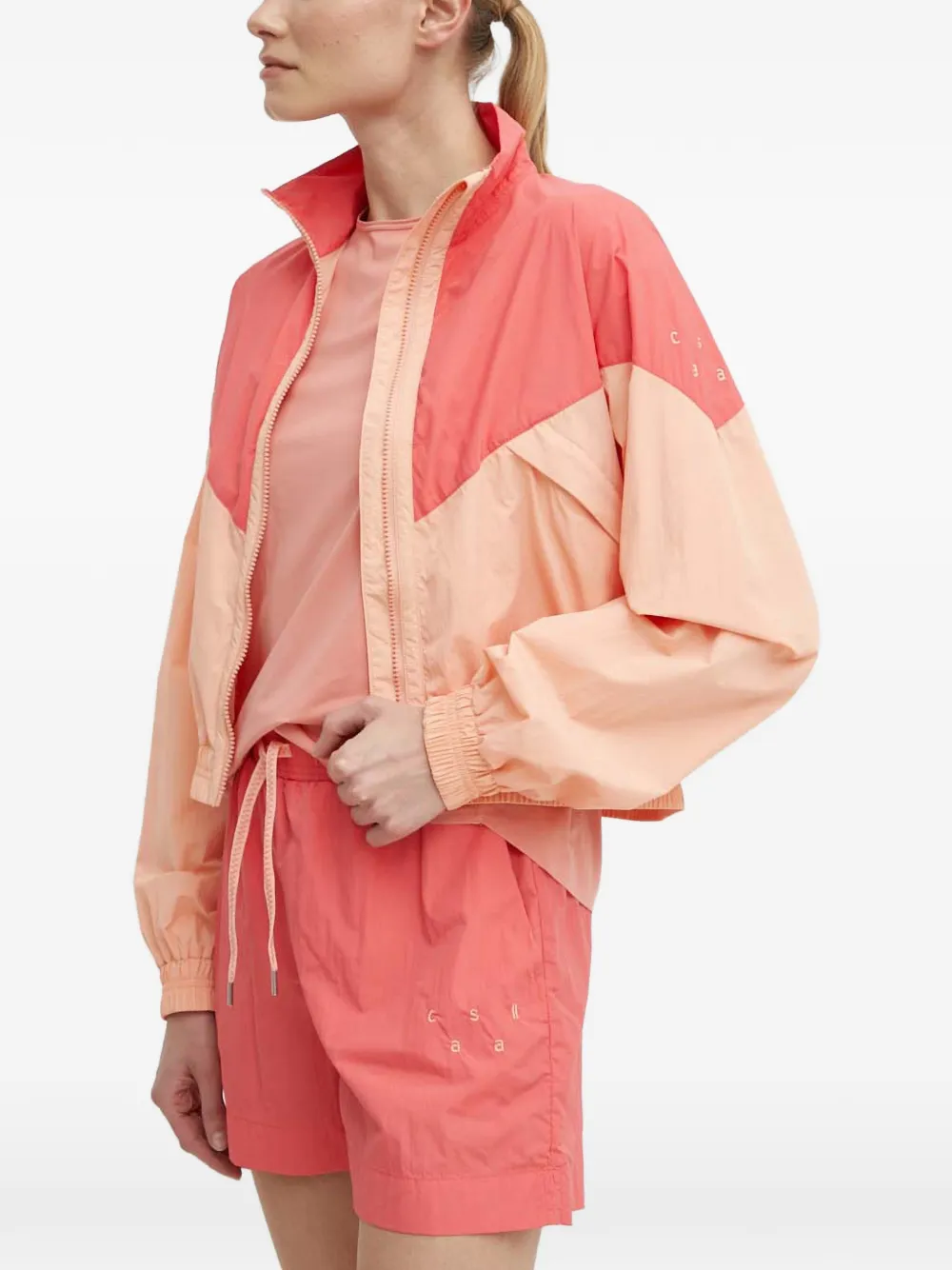 Casall colour-block zip-up jacket - Arancione