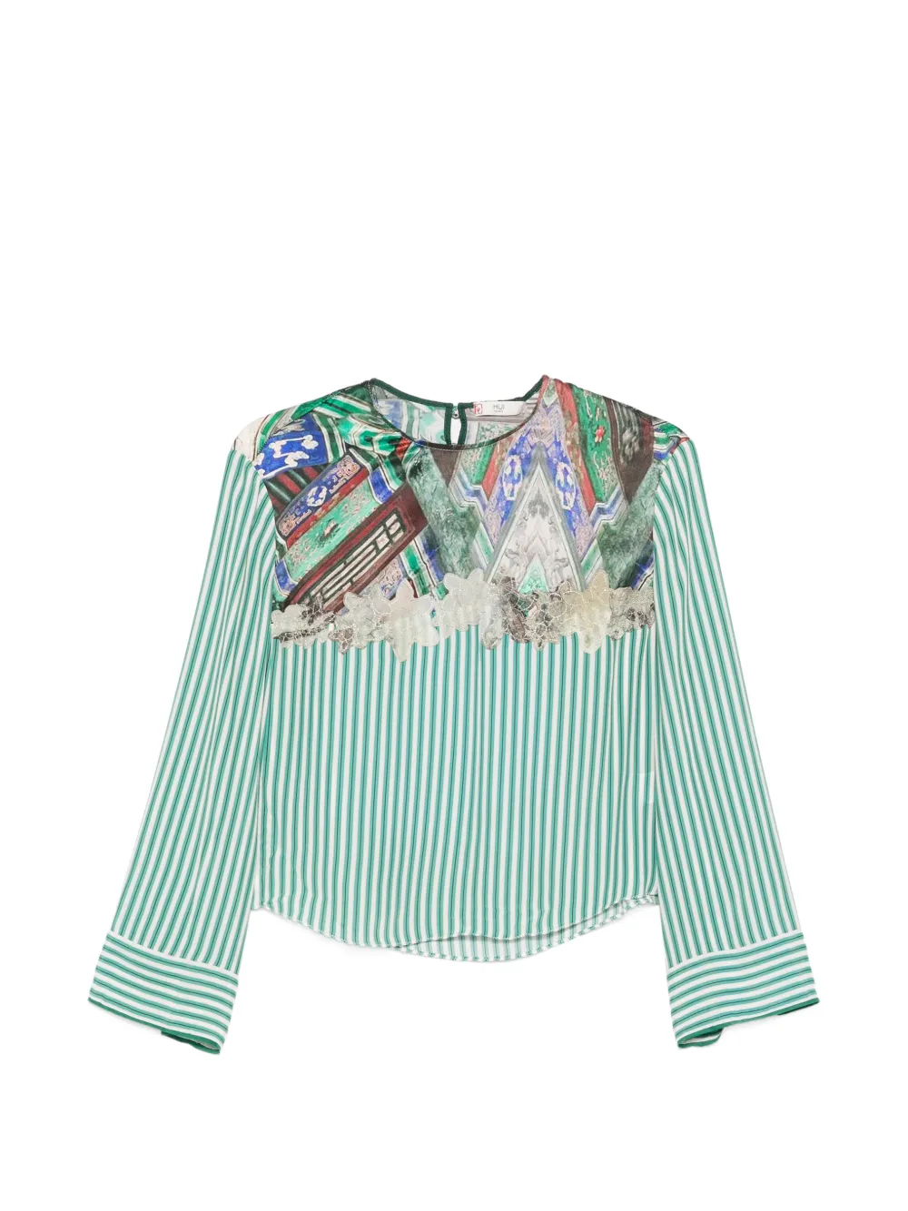 HUI MILANO Jasmin stripe-print shirts - Verde