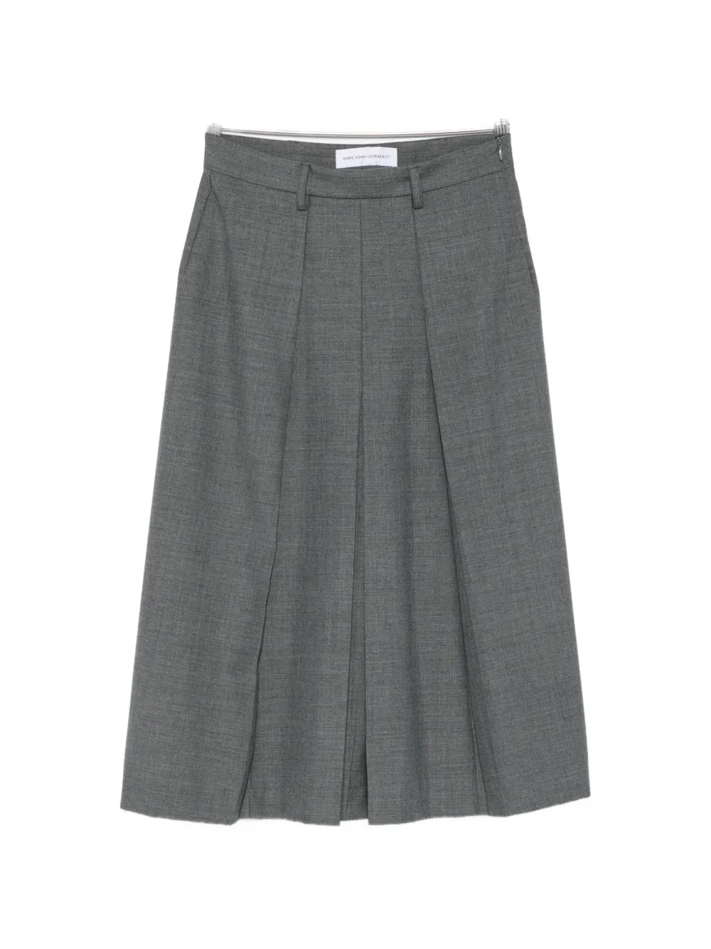 Marie Adam-Leenaerdt pleated-detail midi skirt - Grigio
