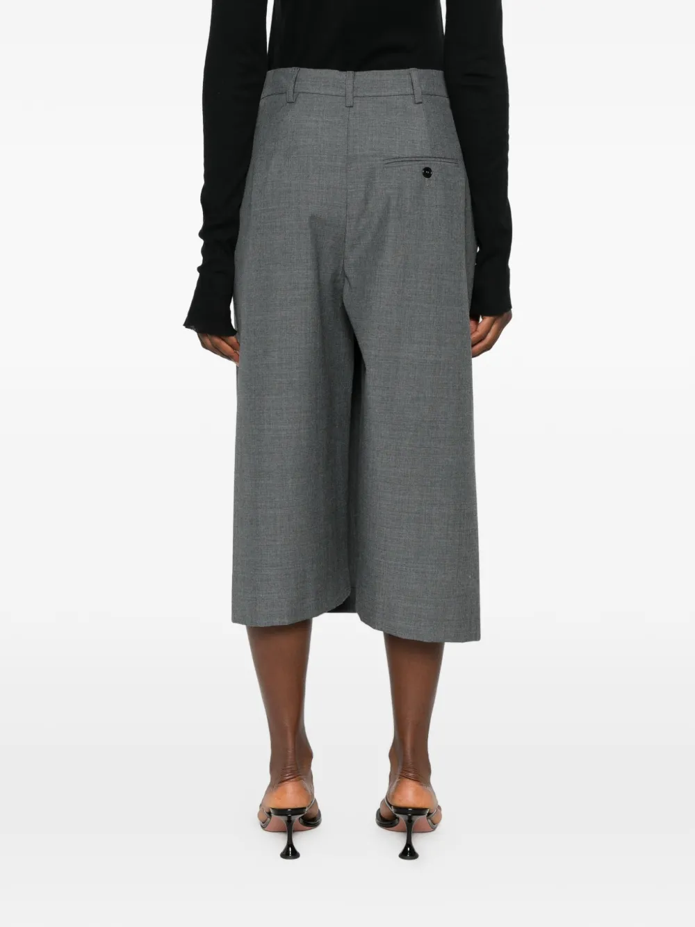Marie Adam-Leenaerdt Pleated-detail Midi Skirt in Grey, view 4