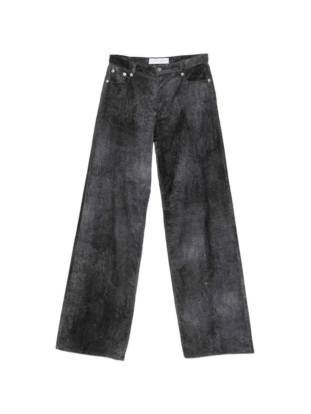 Marie Adam-Leenaerdt washed-effect velvet jeans - Grigio