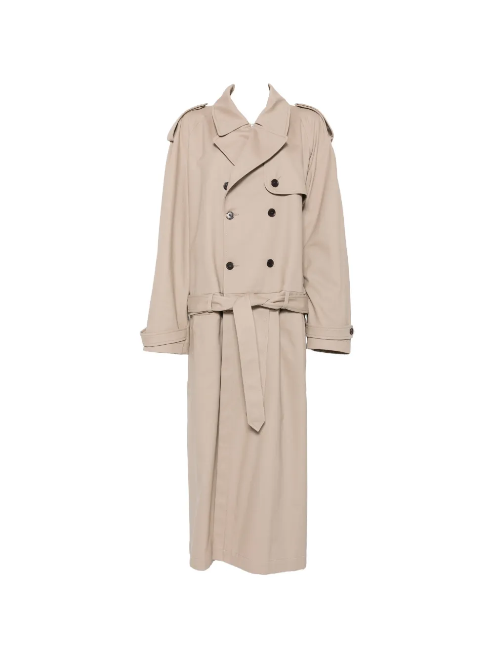 Marie Adam-Leenaerdt double-breasted belted trench coat - Toni neutri