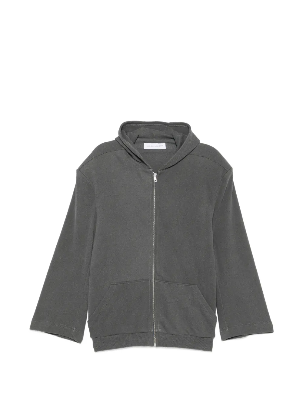 Marie Adam-Leenaerdt zip-up dropped-shoulder hoodie - Grigio