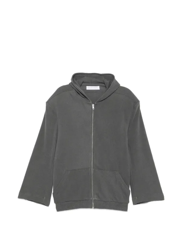 Marie Adam-Leenaerdt Zip-up Dropped-shoulder Hoodie in Grey