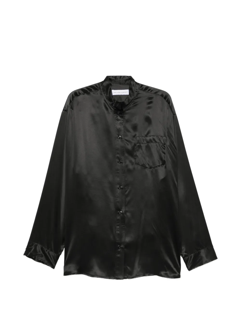 Marie Adam-Leenaerdt satin-finish oversized shirt - Nero