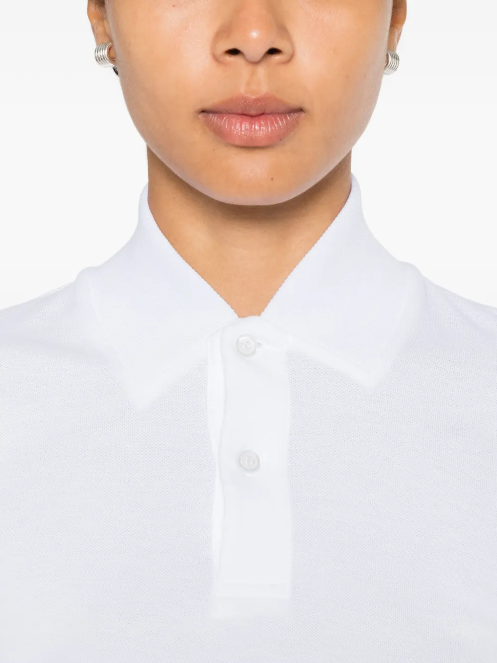 Marie Adam-Leenaerdt Poloshirt met korte mouwen Wit