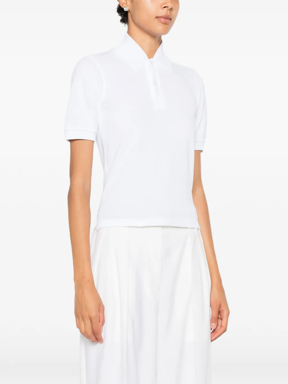 Marie Adam-Leenaerdt Poloshirt met korte mouwen Wit