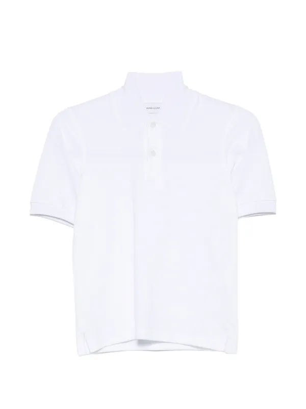 Marie Adam-Leenaerdt Short-sleeve Piqué Polo Shirt in White