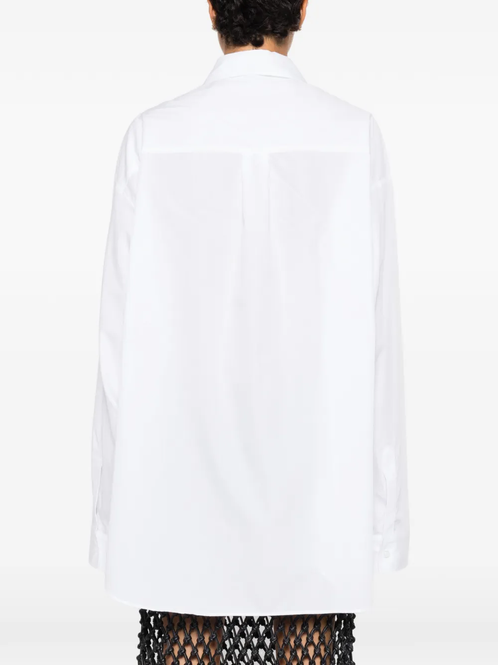 Marie Adam-Leenaerdt Oversized Chest-pocket Shirt in White, view 4