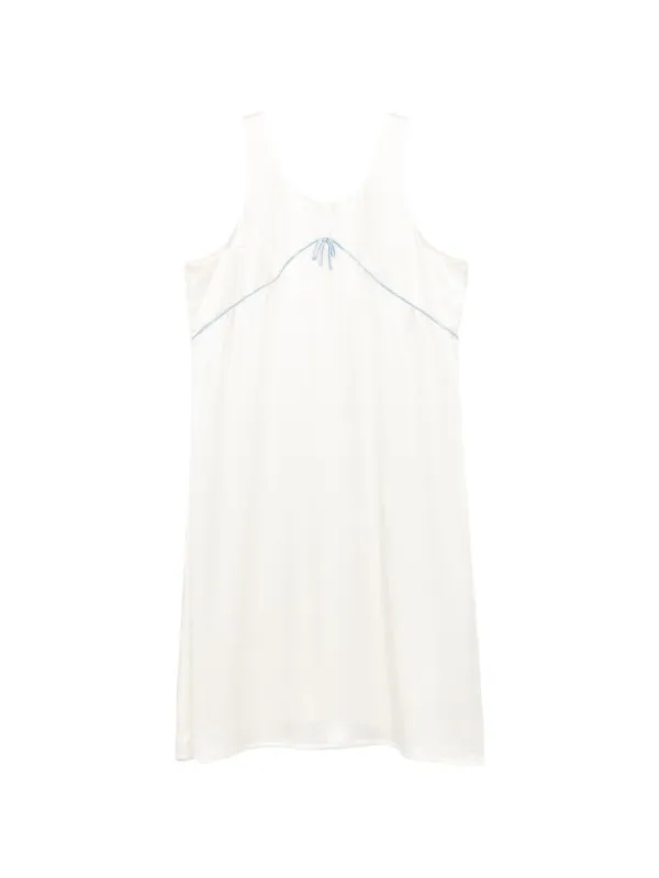 Marie Adam-Leenaerdt Bow-detail Sleeveless Maxi Dress in White