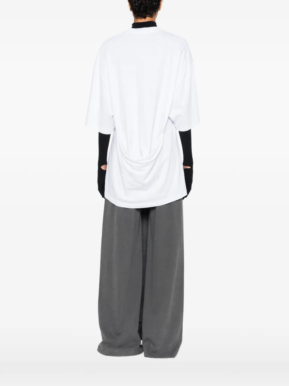 Marie Adam-Leenaerdt Gedrapeerd T-shirt Wit