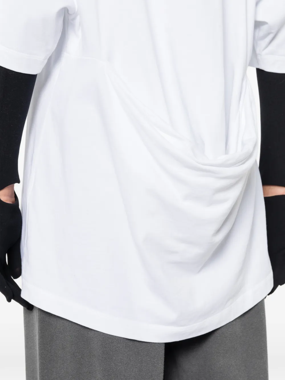 Marie Adam-Leenaerdt Gedrapeerd T-shirt Wit