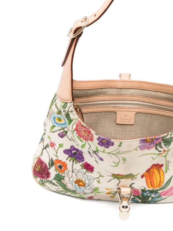 Gucci Pre-Owned 2000s Jackie Flora Shoulder Bag | Neutrals