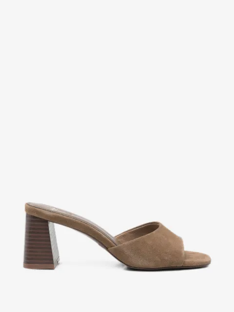 exè suede block-heel sandals