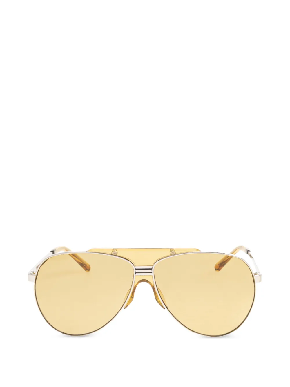 The Attico Linda Farrow pilot-frame sunglasses - Silber