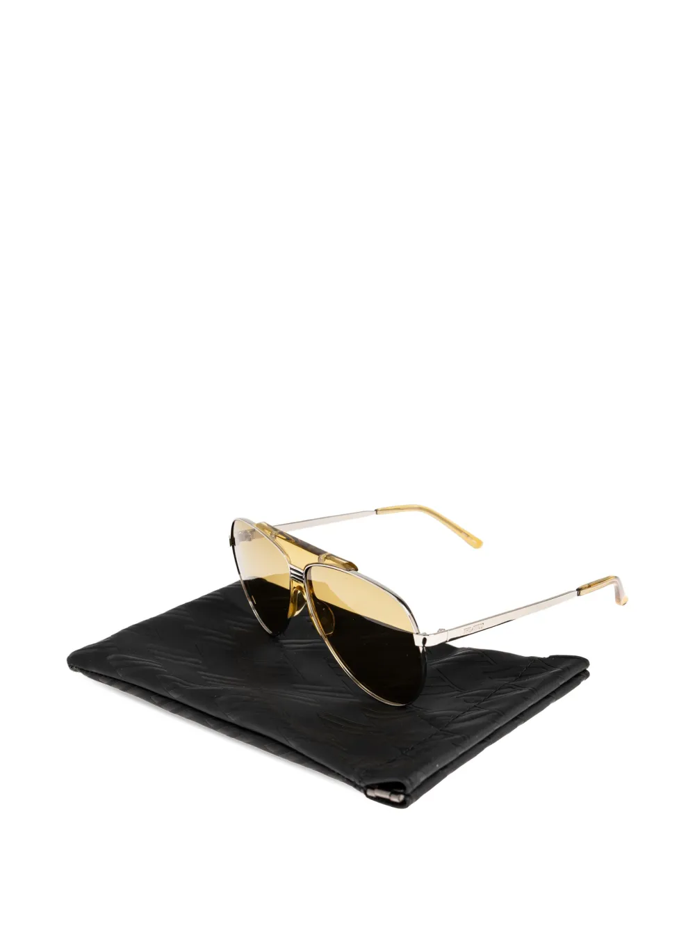 The Attico x Linda Farrow zonnebril met piloten montuur Zilver