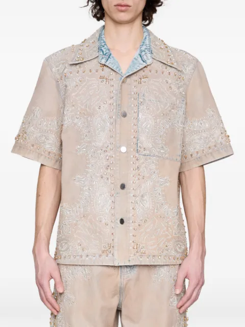 AMIRI crystal-embellished shirt