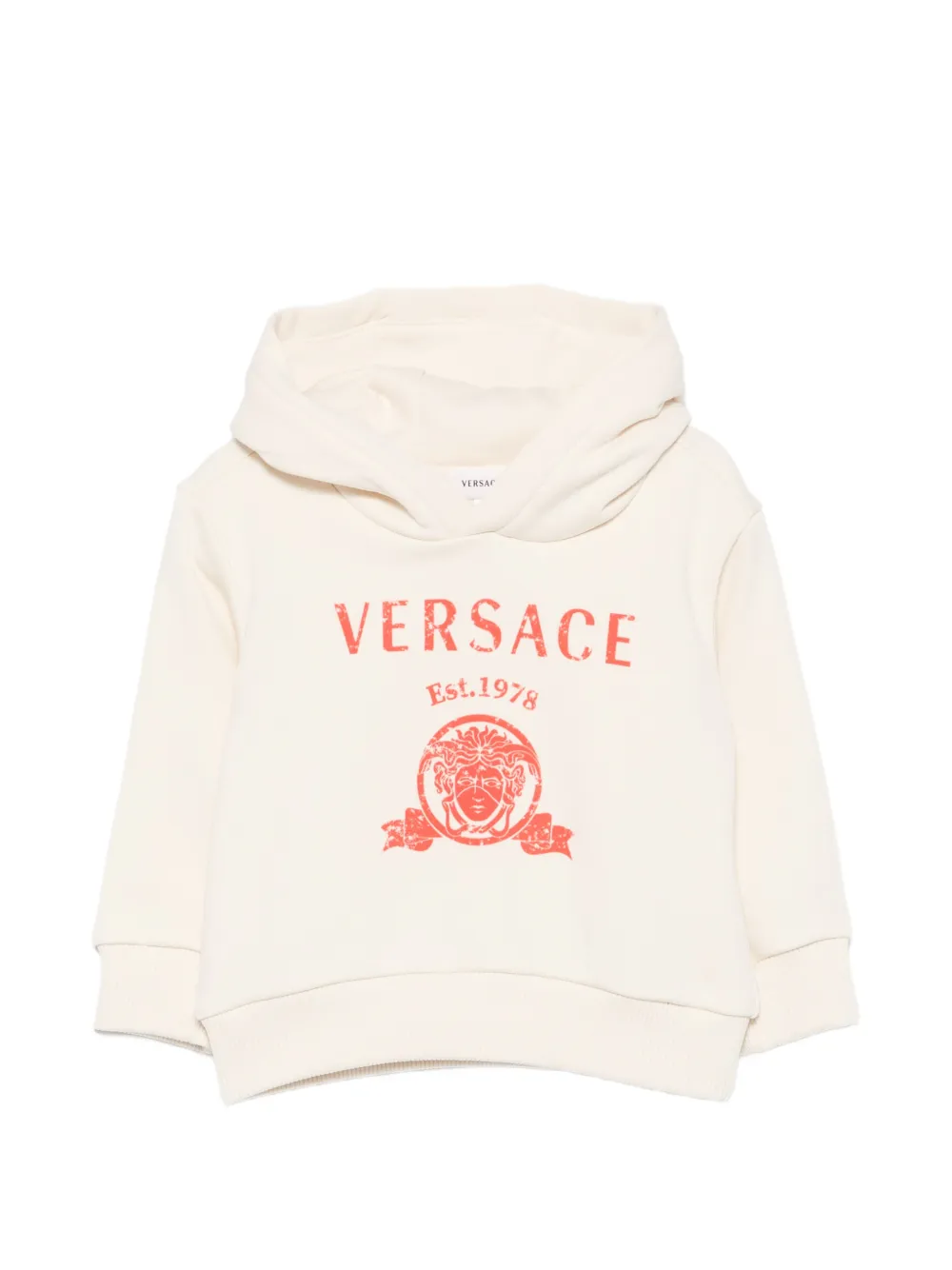Versace Kids logo-print hoodie - Toni neutri