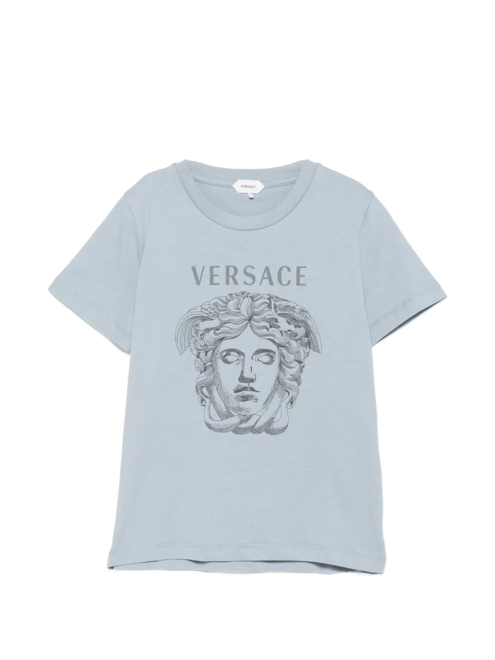 Versace Kids logo-print T-shirt - Blu