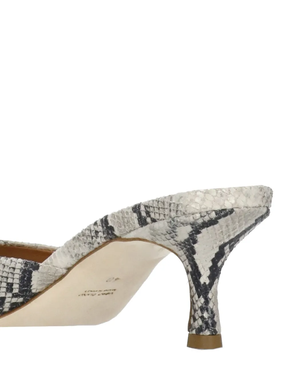 The Seller snake-print almond-toe sandals Beige