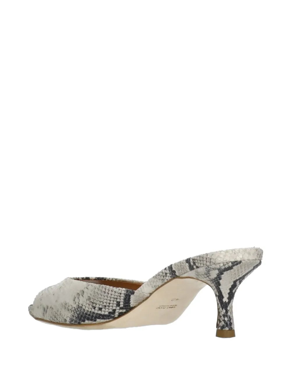The Seller snake-print almond-toe sandals Beige