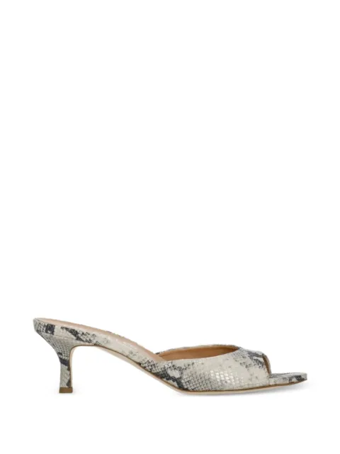 The Seller snake-print almond-toe sandals