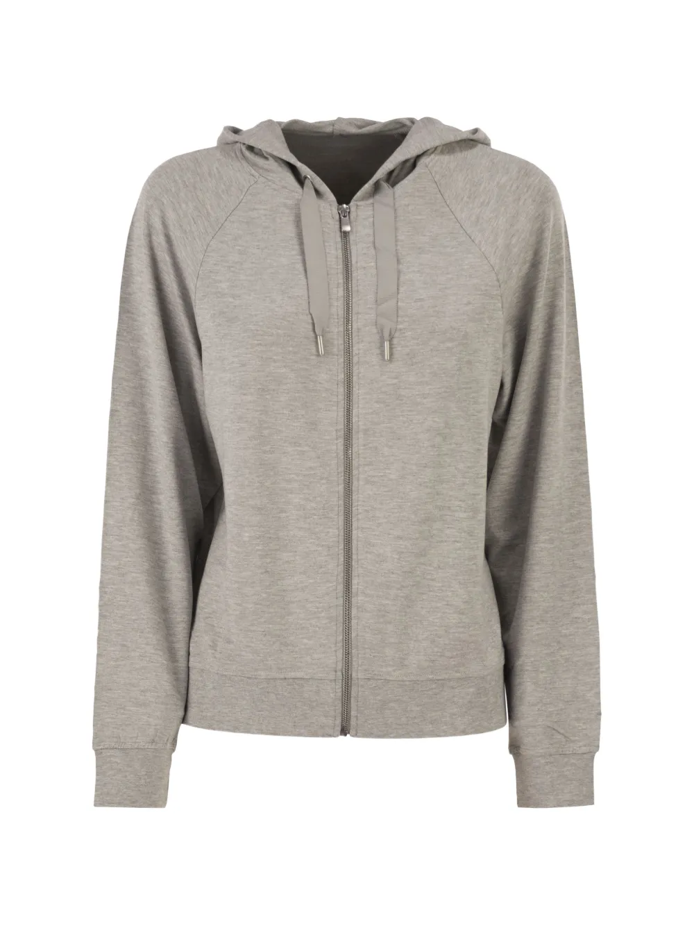 Majestic Filatures zip-up raglan-sleeve hoodie - Grigio