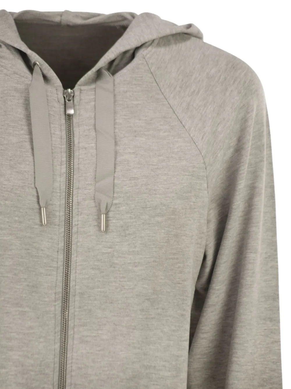 Majestic Filatures Hoodie met raglan mouwen en rits Grijs