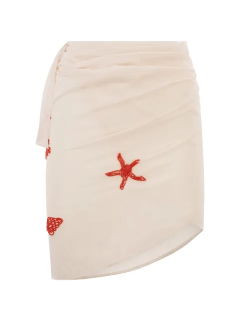 MC2 Saint Barth falda midi con diseño cruzado