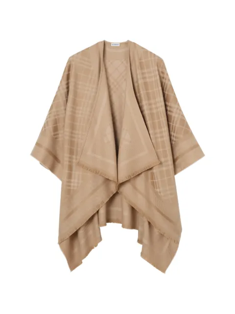 Burberry Check wool-cashmere cape