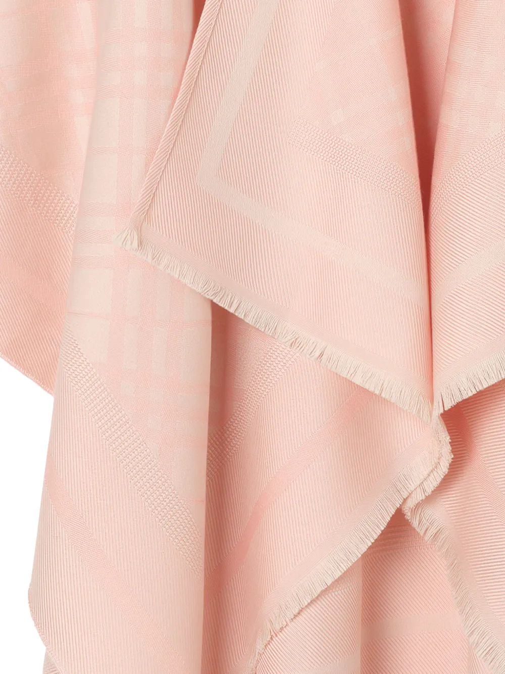 Burberry Geruite wollen kasjmier cape Roze