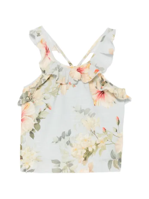 ZIMMERMANN Kids floral-print ruffled top
