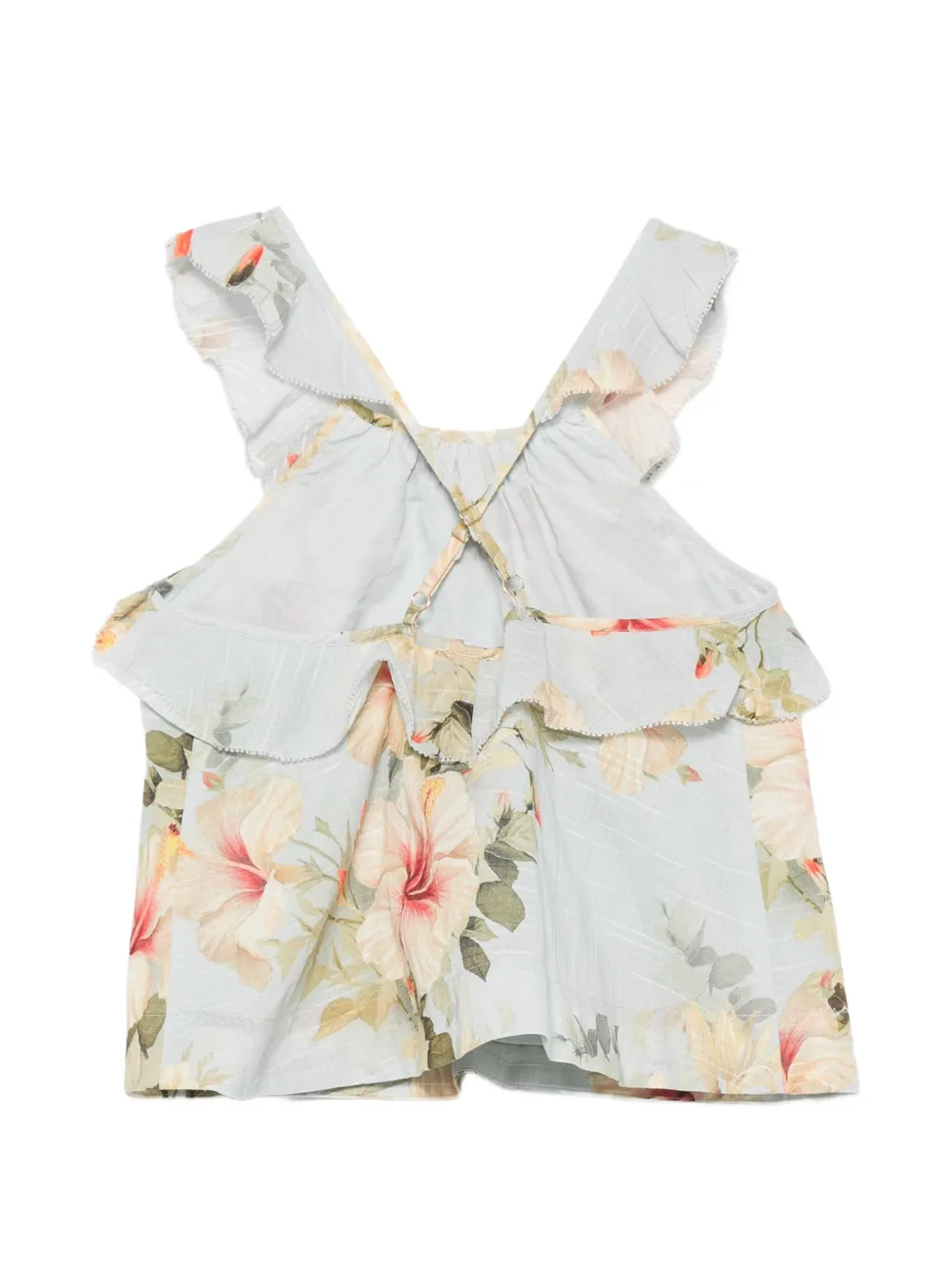 ZIMMERMANN Kids Top met bloemenprint Blauw