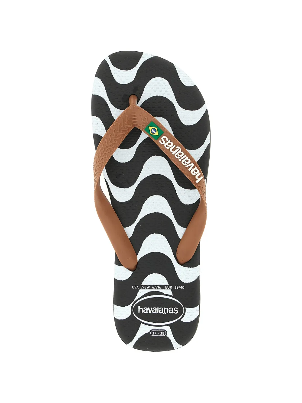 Havaianas Slippers met logo-applicatie Bruin