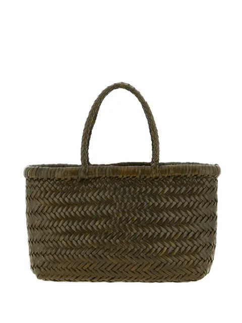 DRAGON DIFFUSION mini Flat Gora woven-leather tote bag
