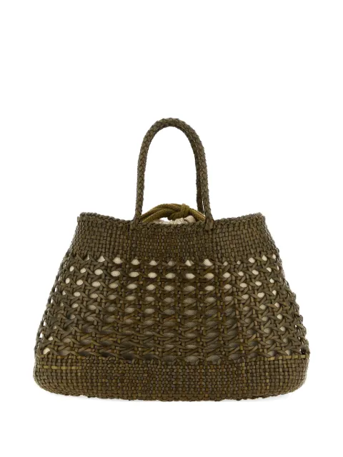 DRAGON DIFFUSION Santa Cano woven-leather tote bag
